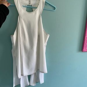 BCBGMaxAzria white open back top
